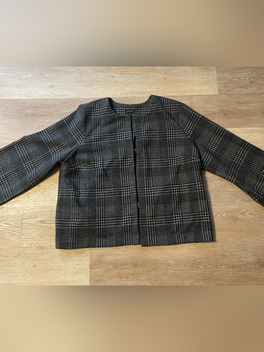 Plaid Open-Front Women's J.Jill Jacket - Size L